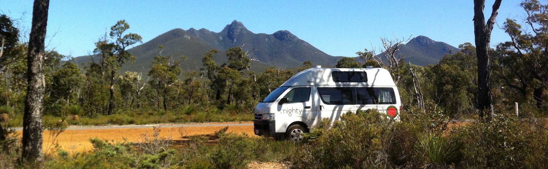 Camper van used as research vehicle in Western Australia.