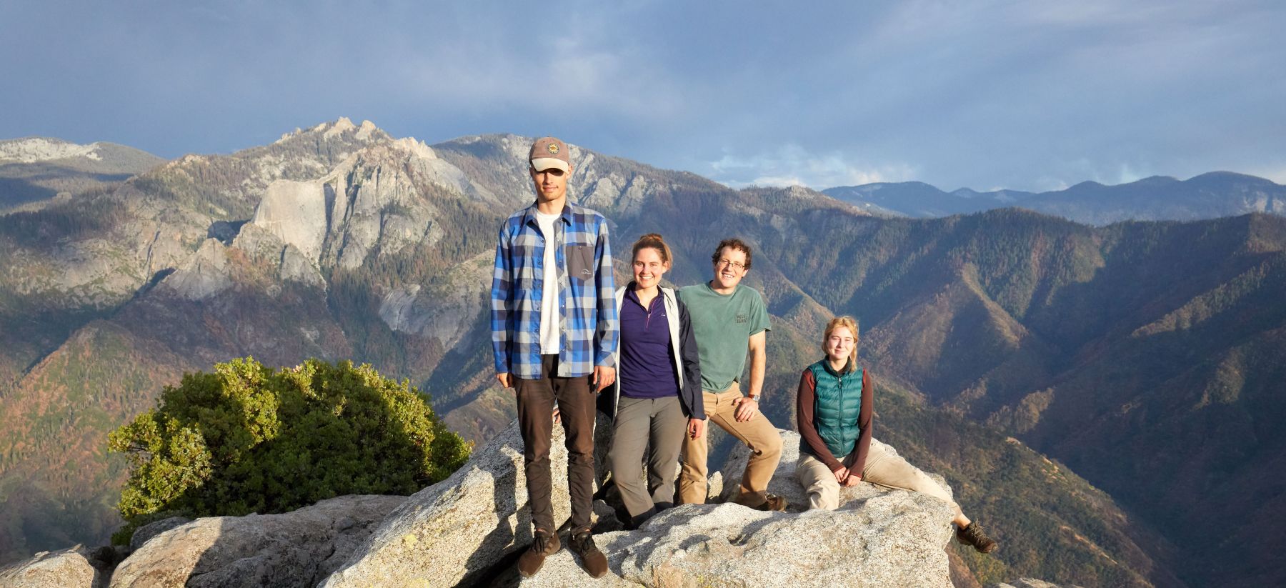 Field crew after a long day of rigging trees for canopy sampling in Sequoia National Park, CA. Photo credit: Anthony Ambrose